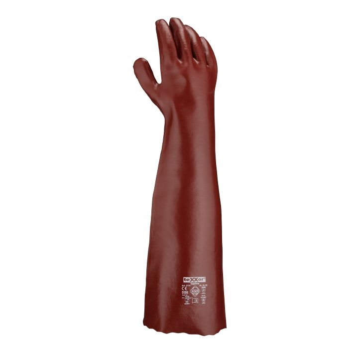 teXXor® topline Chemikalienschutz-Handschuh PVC ROTBRAUN rotbraun