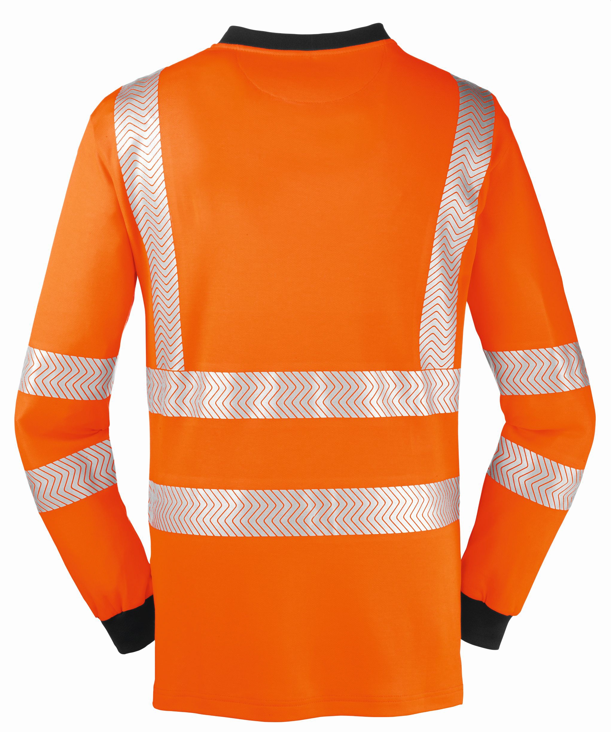 4PROTECT® Warnschutz-Langarm-Shirt JACKSONVILLE leuchtorange/grau
