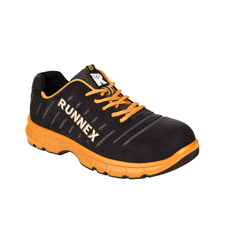 RUNNEX® S1P ESD-Sicherheitshalbschuhe FlexStar schwarz/orange/grau